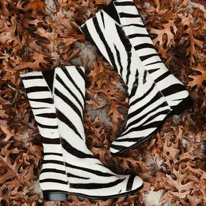 RARE - RALPH LAUREN - PURPLE LABEL - ZEBRA BOOTS
